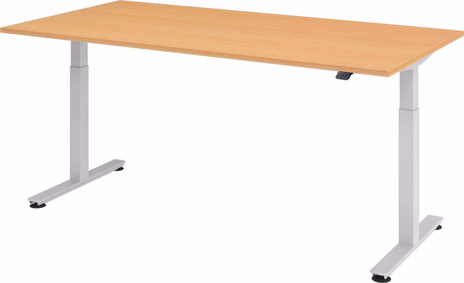 Scrivania elettrica bümö XMST - Struttura: argento, finitura: faggio, dimensioni: 200 x 100 cm