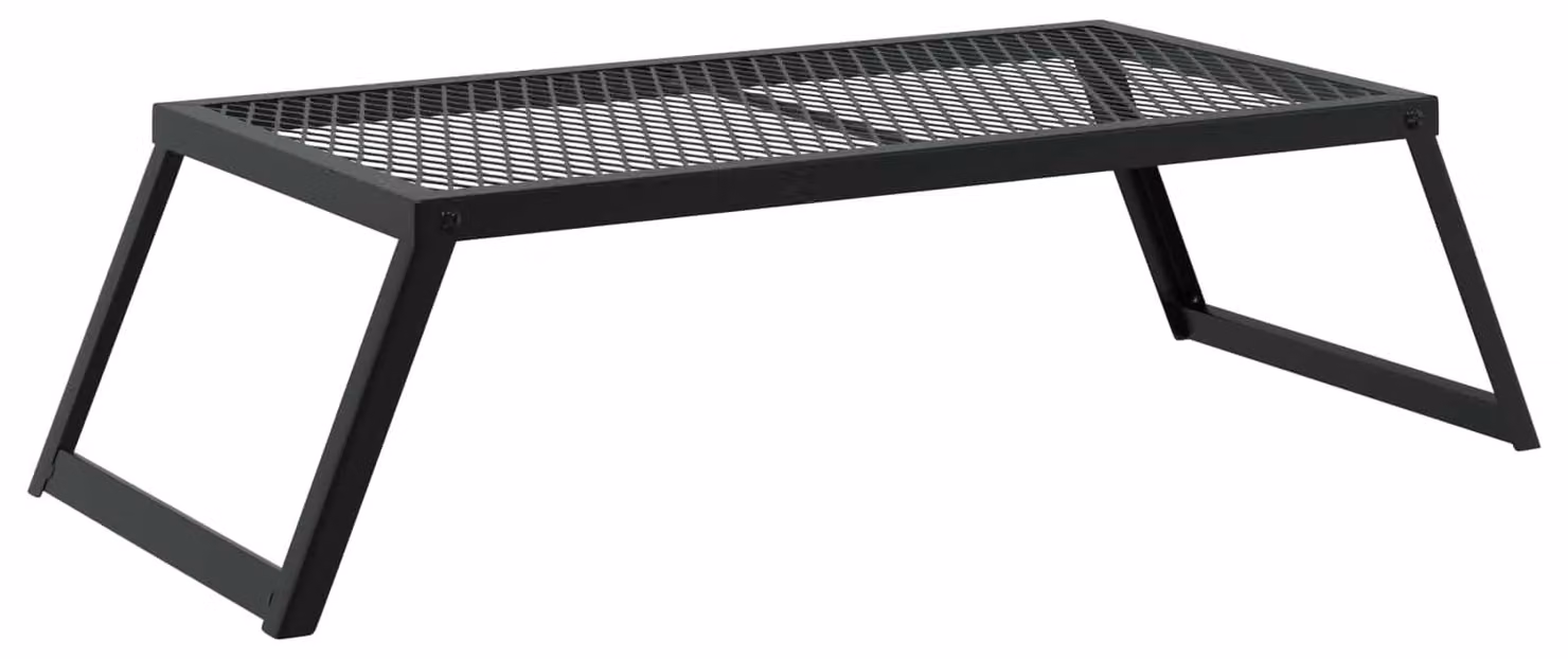 Griglia da Campeggio Pieghevole Nero 58 x 31 x 2 cm
