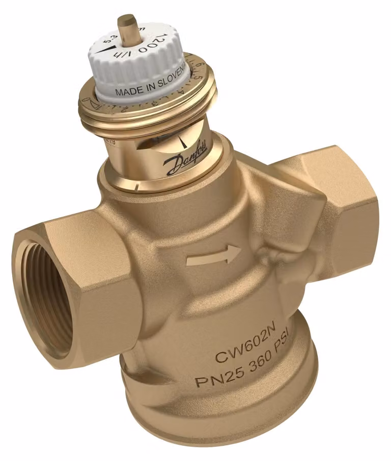 Valvola di controllo indipendente dalla pressione Danfoss AB-QM 4.0, DN15, Rp1/2, portata 65–650 l/h, pressione nominale PN25, 1 pezzo.