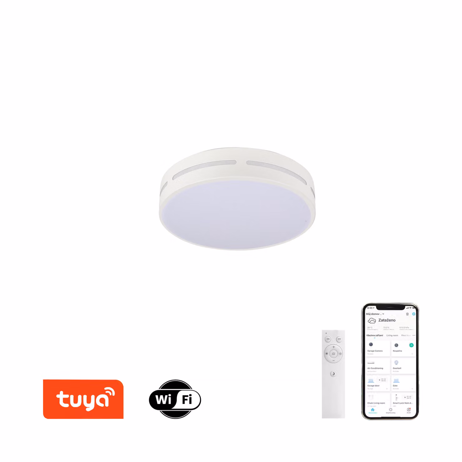 Immax NEO LITE PERFECTO Plafoniera intelligente cerchio 30cm, 24W bianco Tuya WiFi