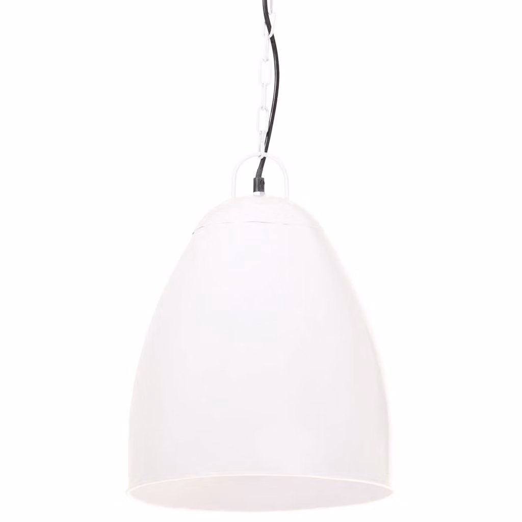 Lampada a Sospensione Industriale 25 W Bianca Rotonda 32 cm E27