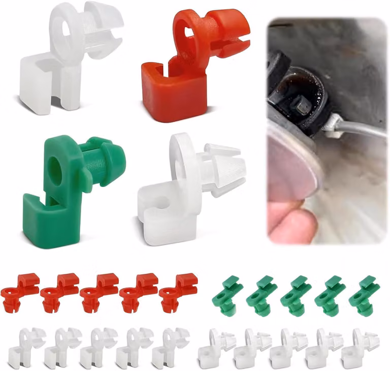 Set di clip per serrature delle auto, composto da 24 pezzi, in plastica, adatto a fori di 2-3,5 mm e 5,5-6,5 mm, universale