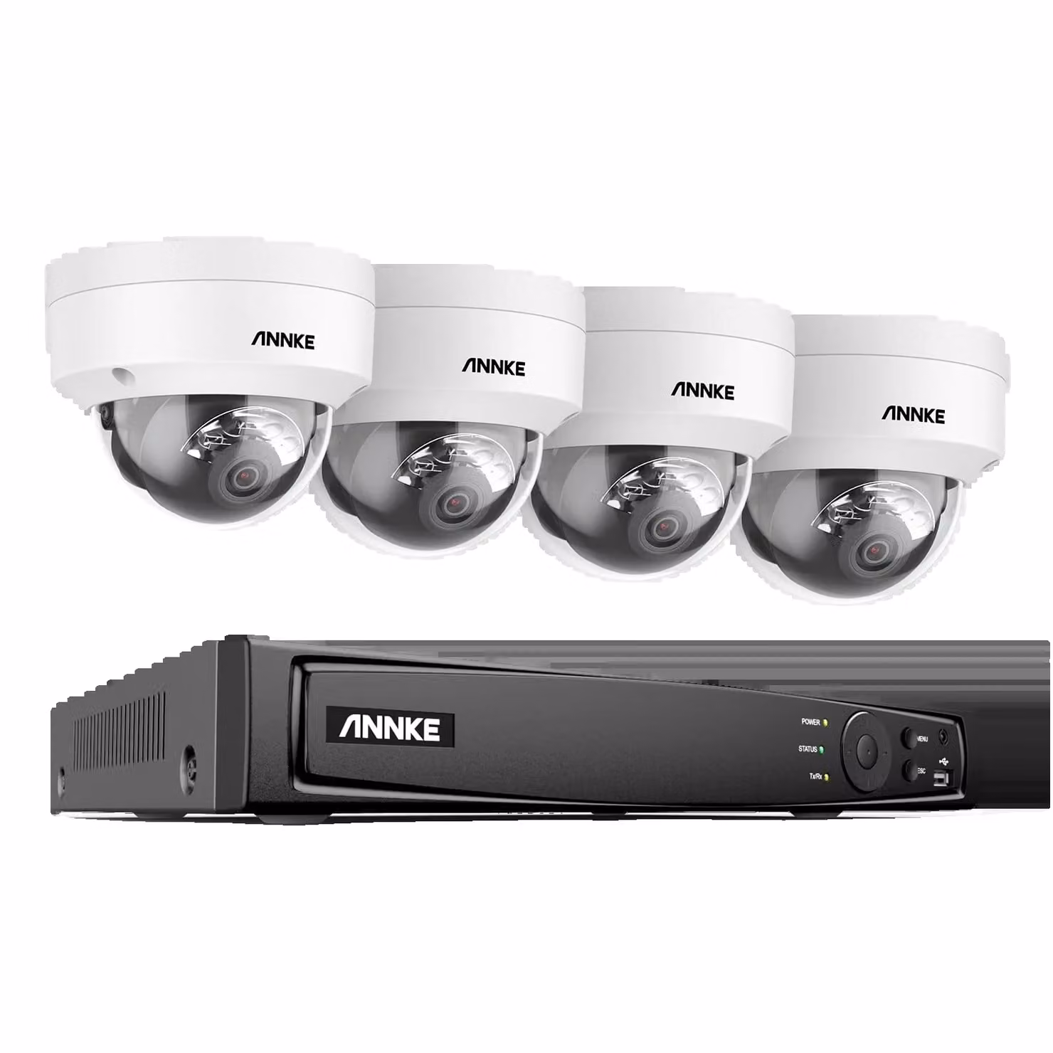 Sistema di sicurezza POE, risoluzione Ultra HD 8MP, tecnologia di compressione H265+, Nessuno, NVR a 8 canali 4 telecamere