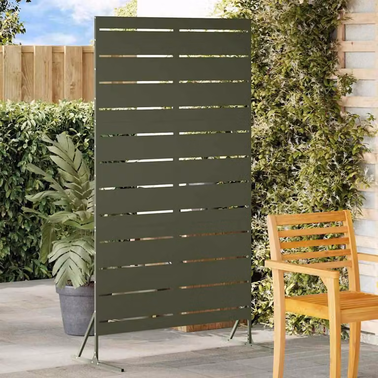 Maison Exclusive - Schermatura 100 x 50 x 180 cm in acciaio verde oliva