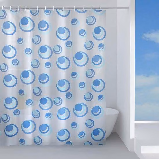 Tenda da bagno azzurra - design moderno - 180 x 200 cm