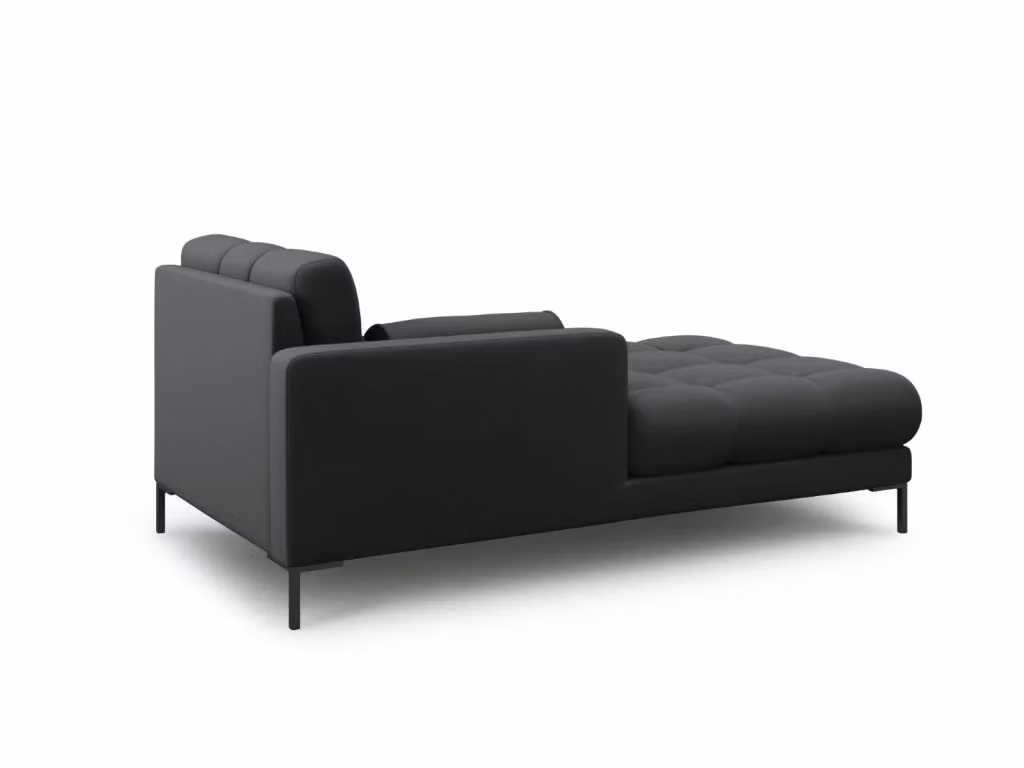 Chaise longue sinistra Bali di Cosmopolitan Design in tessuto grigio scuro L/P/H: 164 x 102 x 75 cm – 2