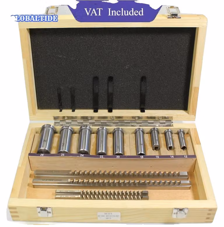Set di punzoni di precisione, 18 pezzi, in acciaio per utensili ad alta velocità, dimensioni di punzonatura da 4 a 8 mm, con collare, set completo di utensili da taglio