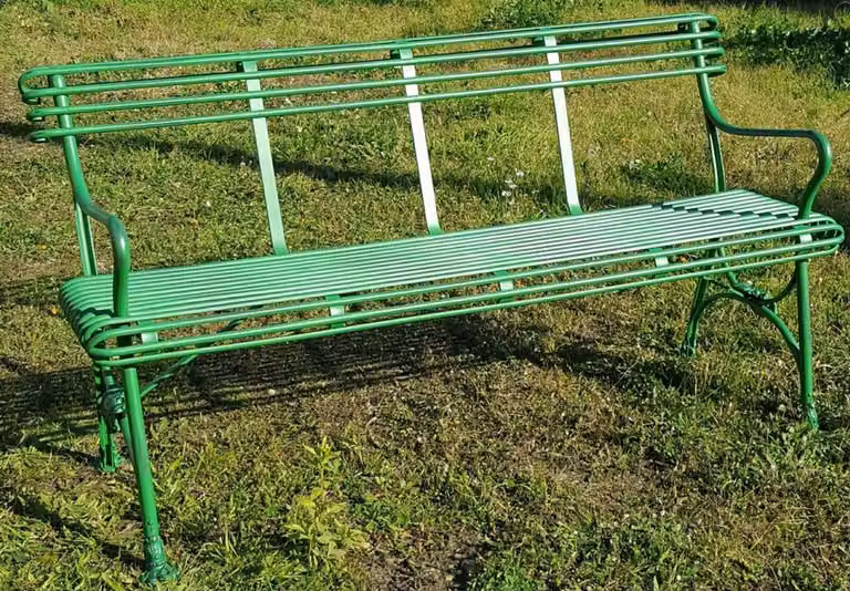 Casa Padrino Panca da giardino a 3 posti con gambe ad artiglio - Mobili da giardino