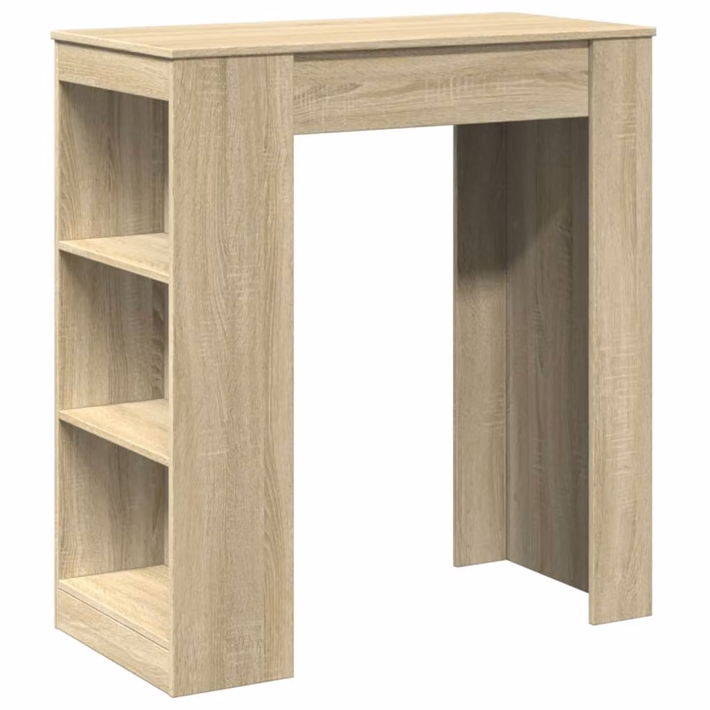 Tavolo Bar con Rastrelliera Sonoma 95x47x103,5 cm Multistrato
