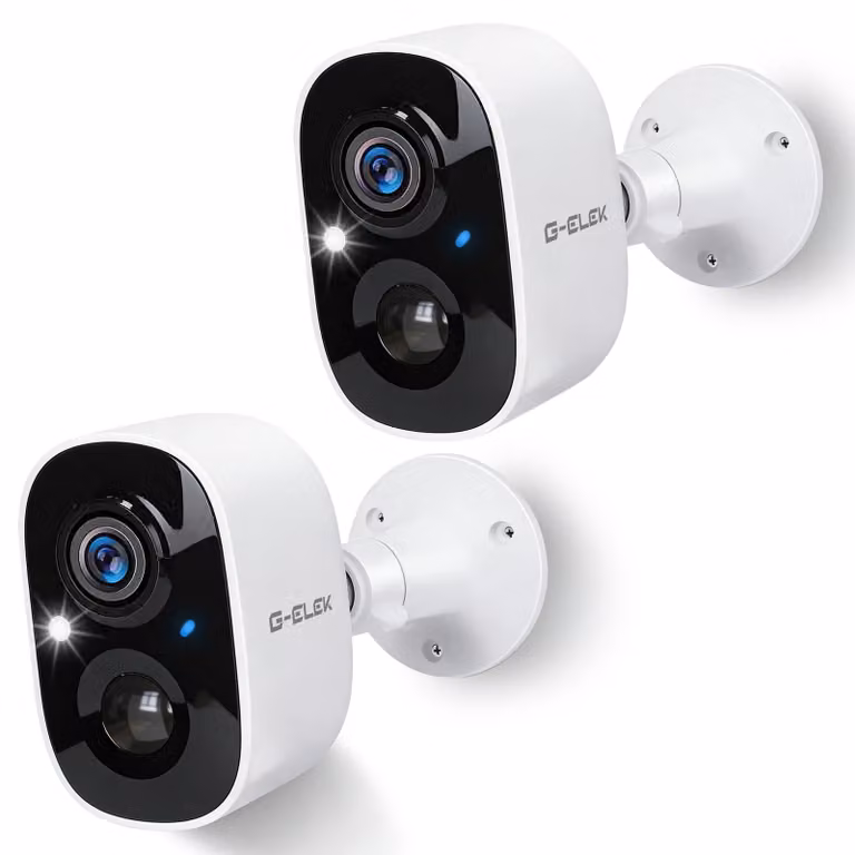 Telecamera di sicurezza esterna - 2K, 3MP, wireless - Visione notturna a colori - Resistente agli agenti atmosferici (IP66)