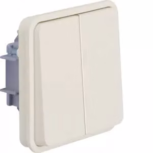 Berker 50423512 Inserto per pulsante seriale, 2 contatti in chiusura con pulsante a bilanciere doppio AP/UP, bianco polo opaco, Berker W.