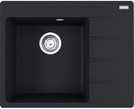 Franke Centro - Lavello in Fragranite CNG 611-62 TL/2, 620x500 mm, nero opaco 114.0637.495