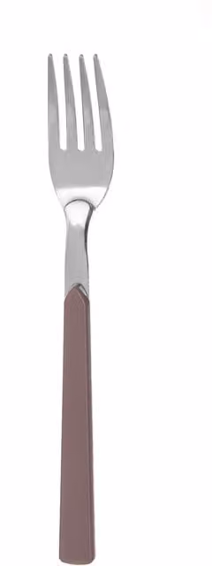 Forchetta Fast Eme in acciaio inossidabile con manico in plastica grigio e argento lucido