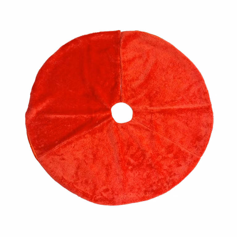 Copribase per albero di Natale Vestiamo Casa Gran Natale rosso effetto peluche diametro 90 cm