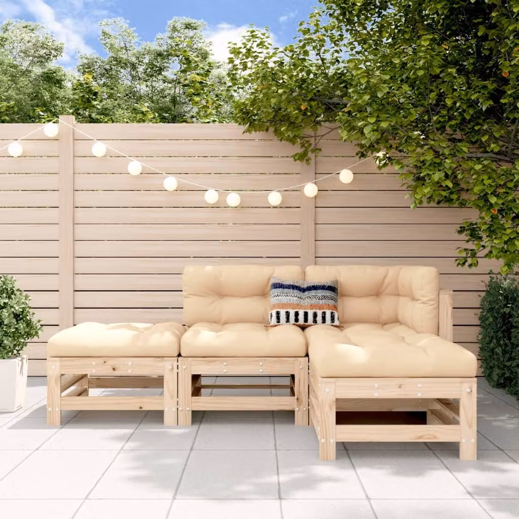 Maison Exclusive - Set Salotto da Giardino 4 pz in Legno Massello di Pino
