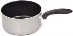 Casseruola in alluminio antiaderente Piardinox FIREWORKS con un manico, Grigio e Nero, diametro 14 cm, FIRC1425GR01