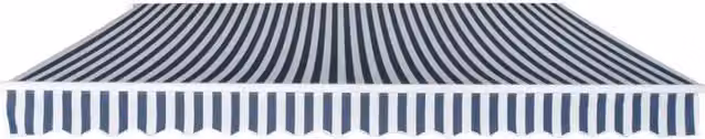 Tenda da Sole | Tenda parasole Pieghevole Manuale 400 cm Blu/Bianca