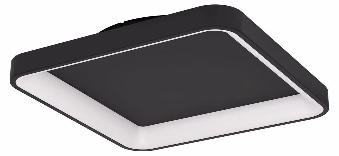 LORETELLO Lampada da parete/soffitto Illuminazione - L35 x L35 x H7,5 cm - nero - 12W incl. - IP20