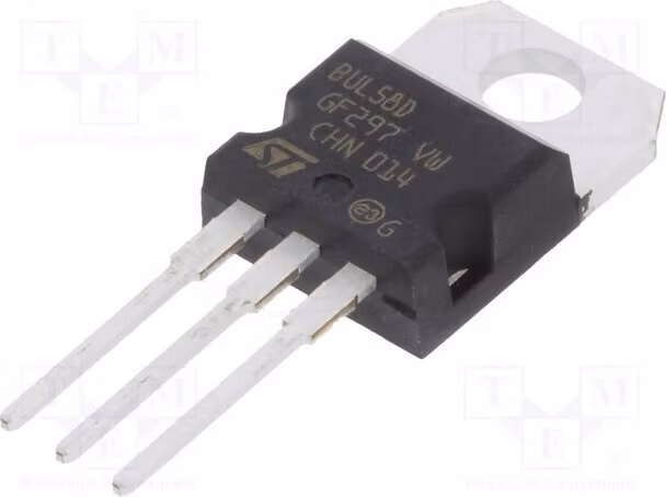 1 x Transistor: NPN, 450V, BUL58D, transistor NPN a foro passante, 85W, 8A, bipolare