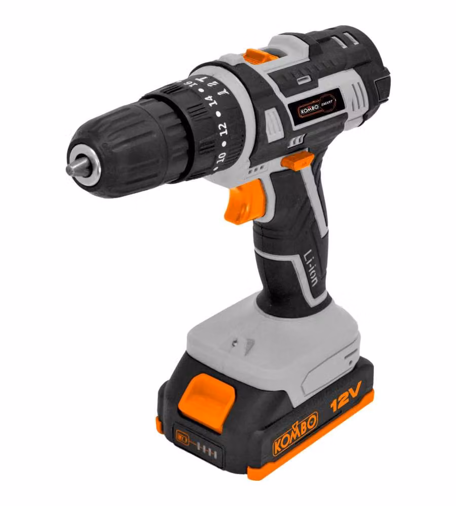 Kombo Trapano a Percussione Cordless 12V con Batteria da 2.0 Ah – 1
