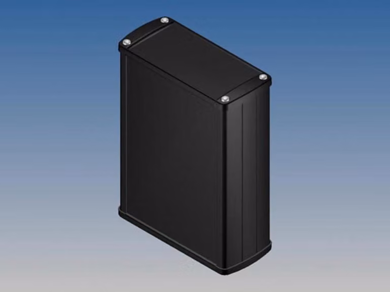 Alloggiamento in alluminio - colore nero - 145 x 105,9 x 45,8 mm