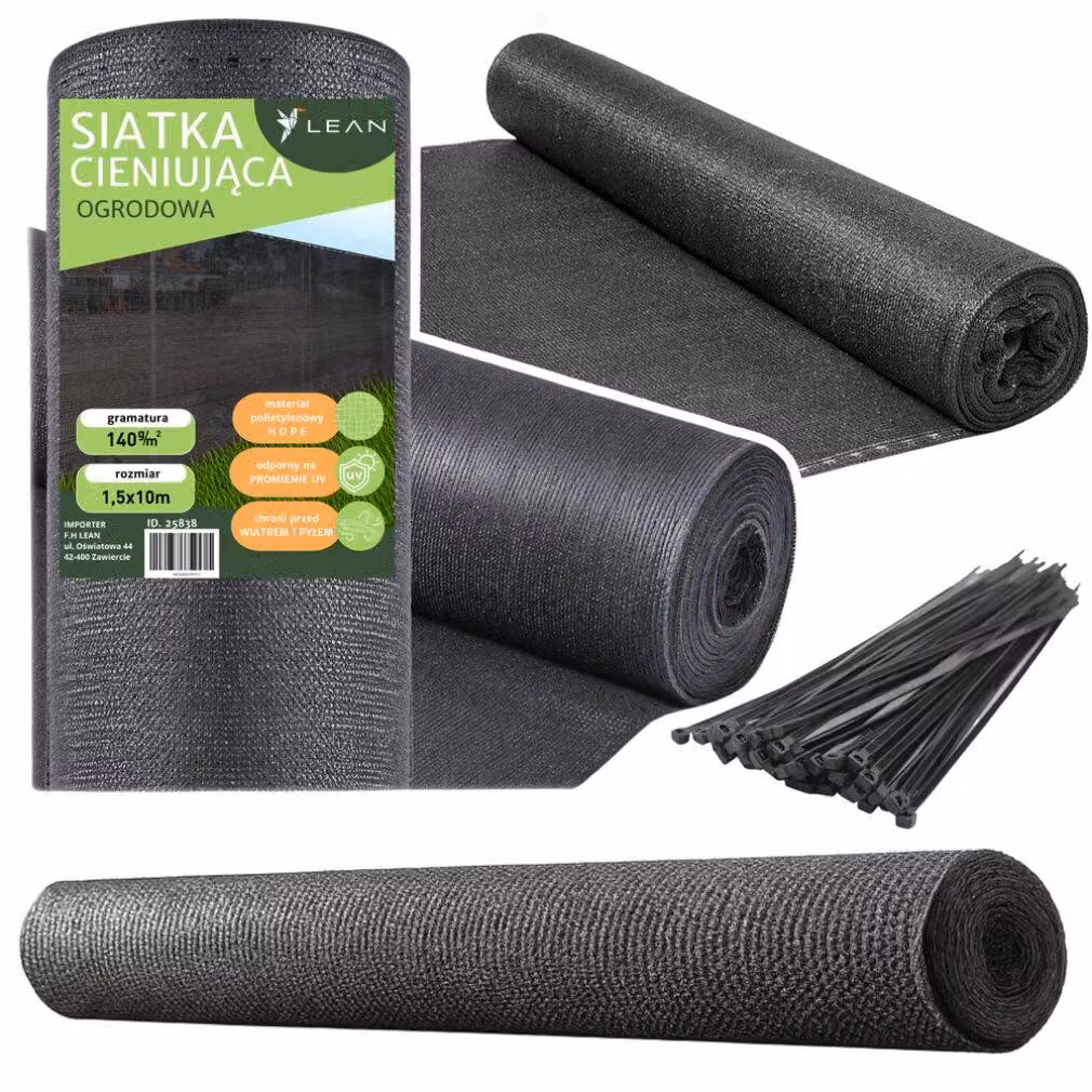 Rete ombreggiante per mascheramento recinzione grigia 1,5 m 10 m 140 g/m²