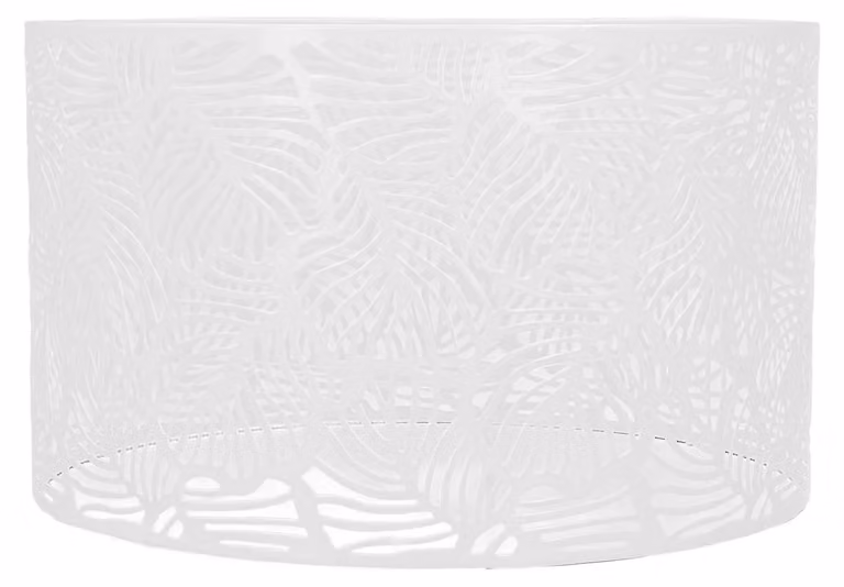 Omgoods - Paralume in stile semplice - Design traforato - Oggetto di arredamento - Bianco - Adatto per lampadine E14 e E27 - 25 cm x 16 cm
