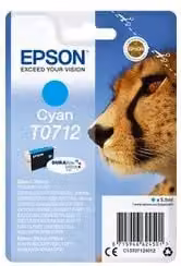 Cartuccia per stampante Epson Serie Ghepardo Durabrite Ultra T0712 C13T07124012 Ciano