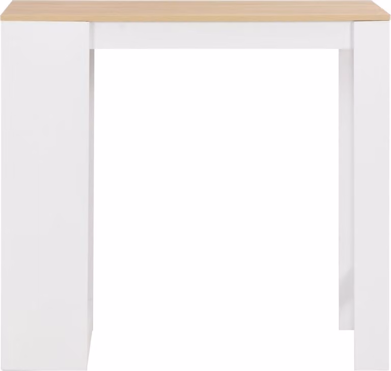 Tavolo da Bar con Ripiano Bianco 110x50x103 cm