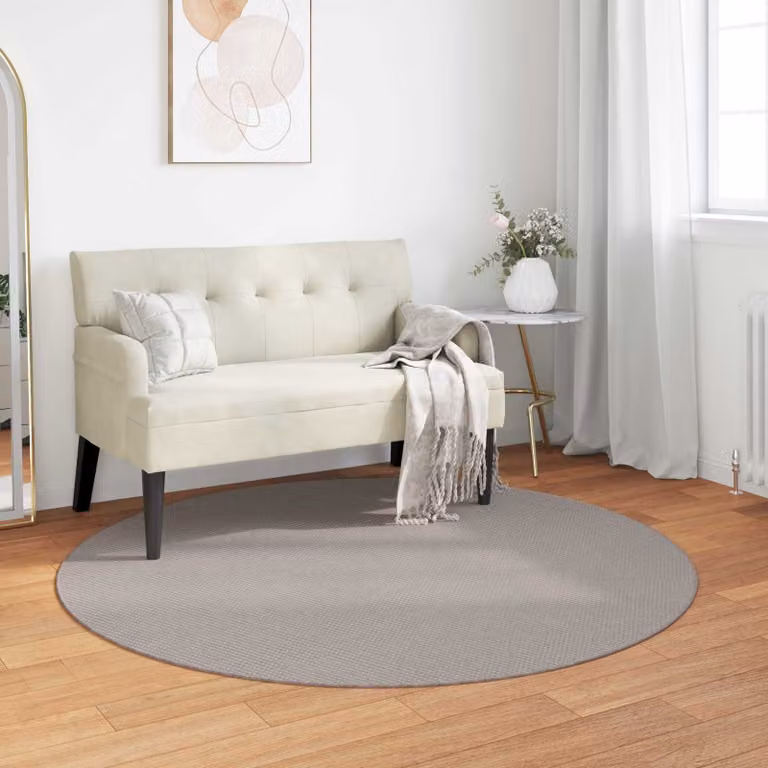 Tappeto rotondo per interni vidaXL LUGO Crema e Taupe in poliestere, Ø 160 cm