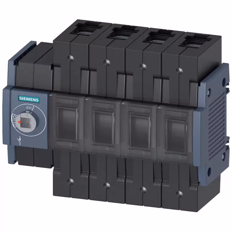 Sezionatore Siemens 125 A, serie 2, a 4 poli, azionamento frontale a sinistra, unità base 3KD32402NE100