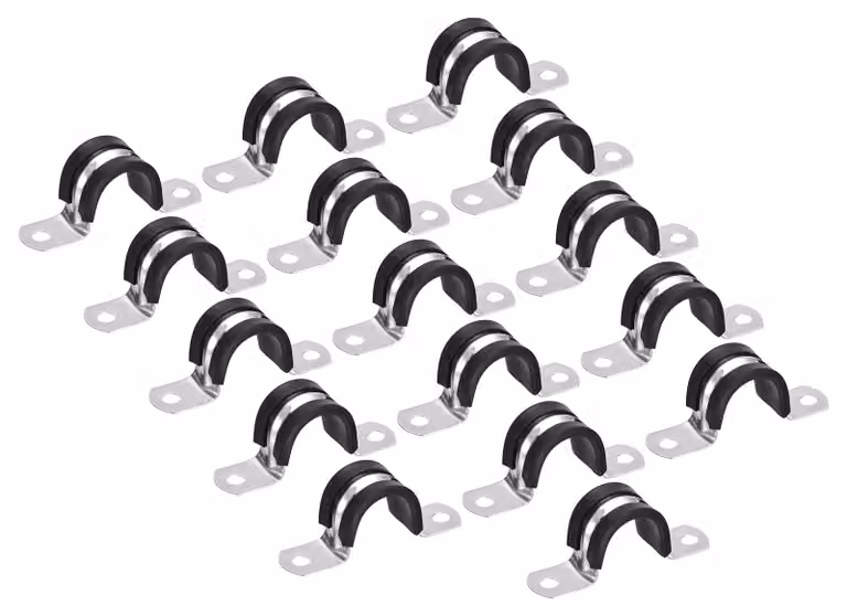 Confezione da 16 fascette a U da 22 mm in acciaio inossidabile