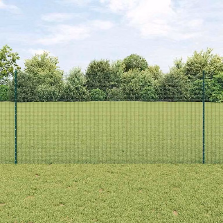 Maison Exclusive - Recinzione con Posto Verde 1,2 x 25 m Acciaio e PVC