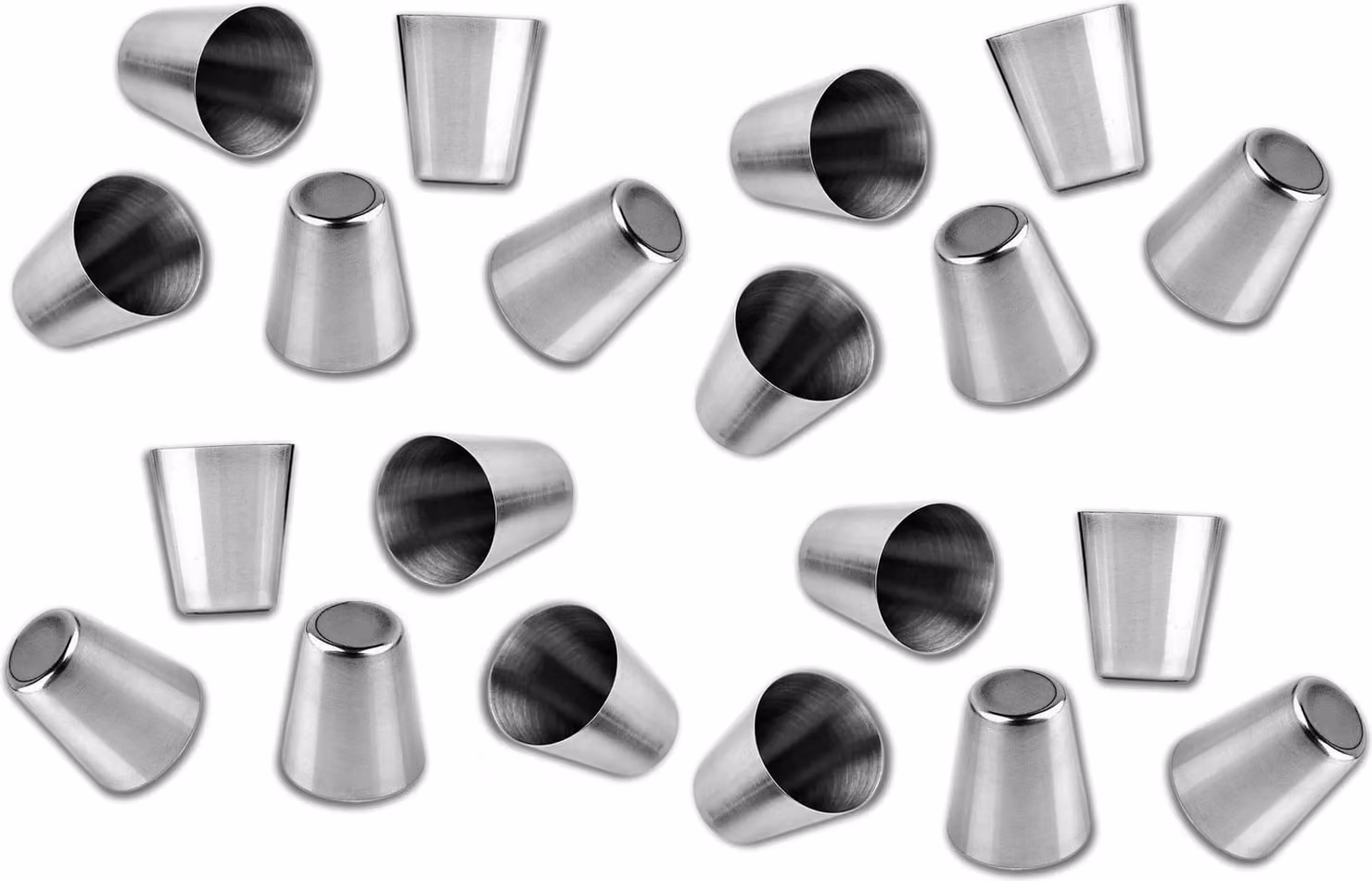 Set di 20 tazze in acciaio inox, 30 ml