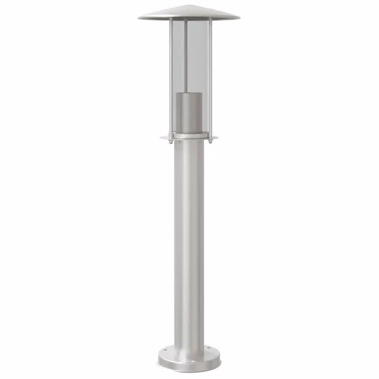 Lampada da Terra per Esterni Argento 60 cm in Acciaio Inox
