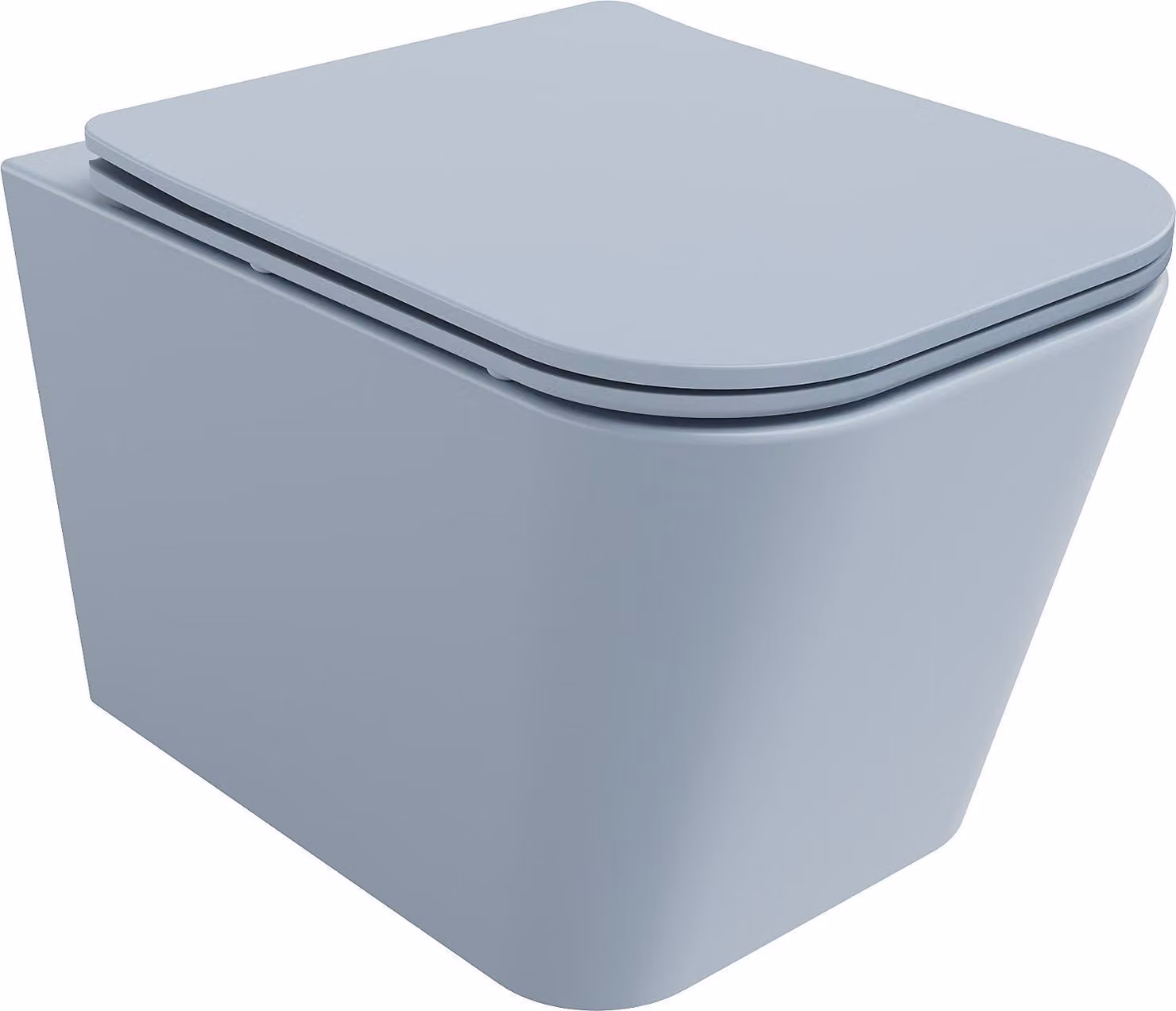 Mexen Teo vaso wc Rimless con sedile a chiusura rallentata slim, duroplast, grigio-blu opaco - 30854069