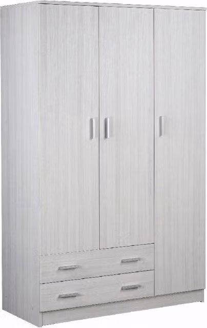 Armadio 3 Ante 2 Cassetti Kit Eucalipto cm 115x52x182h - Sarmog