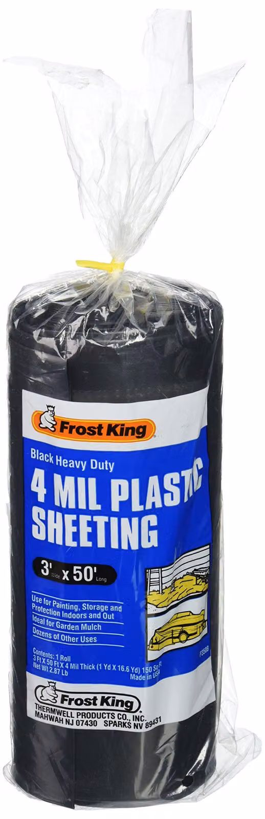 Film in polietilene Frost King 350B, dimensioni 91 x 150 x 127 mm, colore nero
