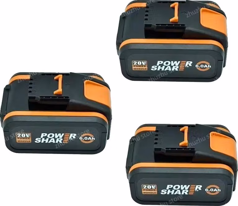 Batterie di ricambio, 20V, capacità 6,0 Ah, compatibili con Worx 6AhX3