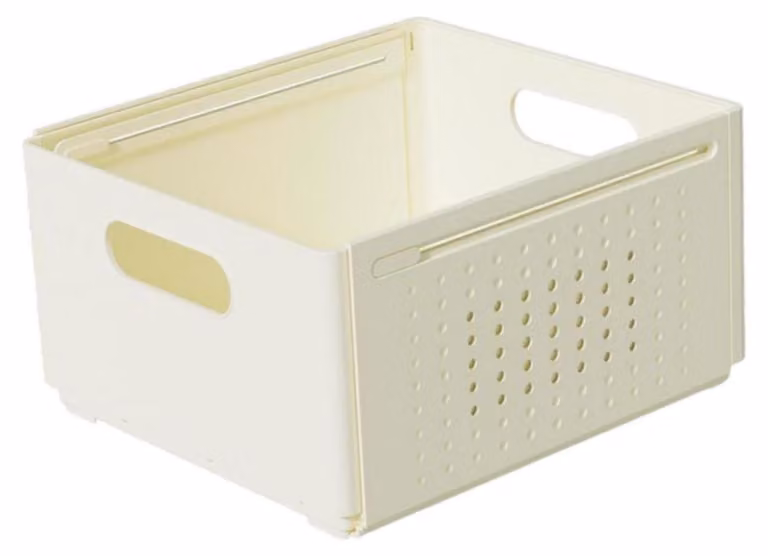Contenitore con cassetto estraibile, bianco, grande, dimensioni 27,2 x 25 x 15 cm