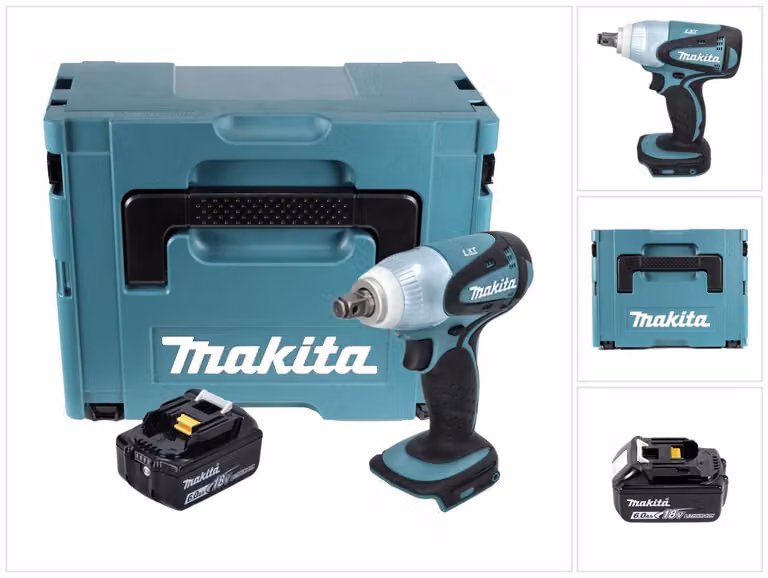 Avvitatore a impulsi a batteria Makita DTW 251 G1J 18 V 230 Nm 1/2" + 1x batteria ricaricabile 6,0 Ah + Makpac - senza caricabatterie