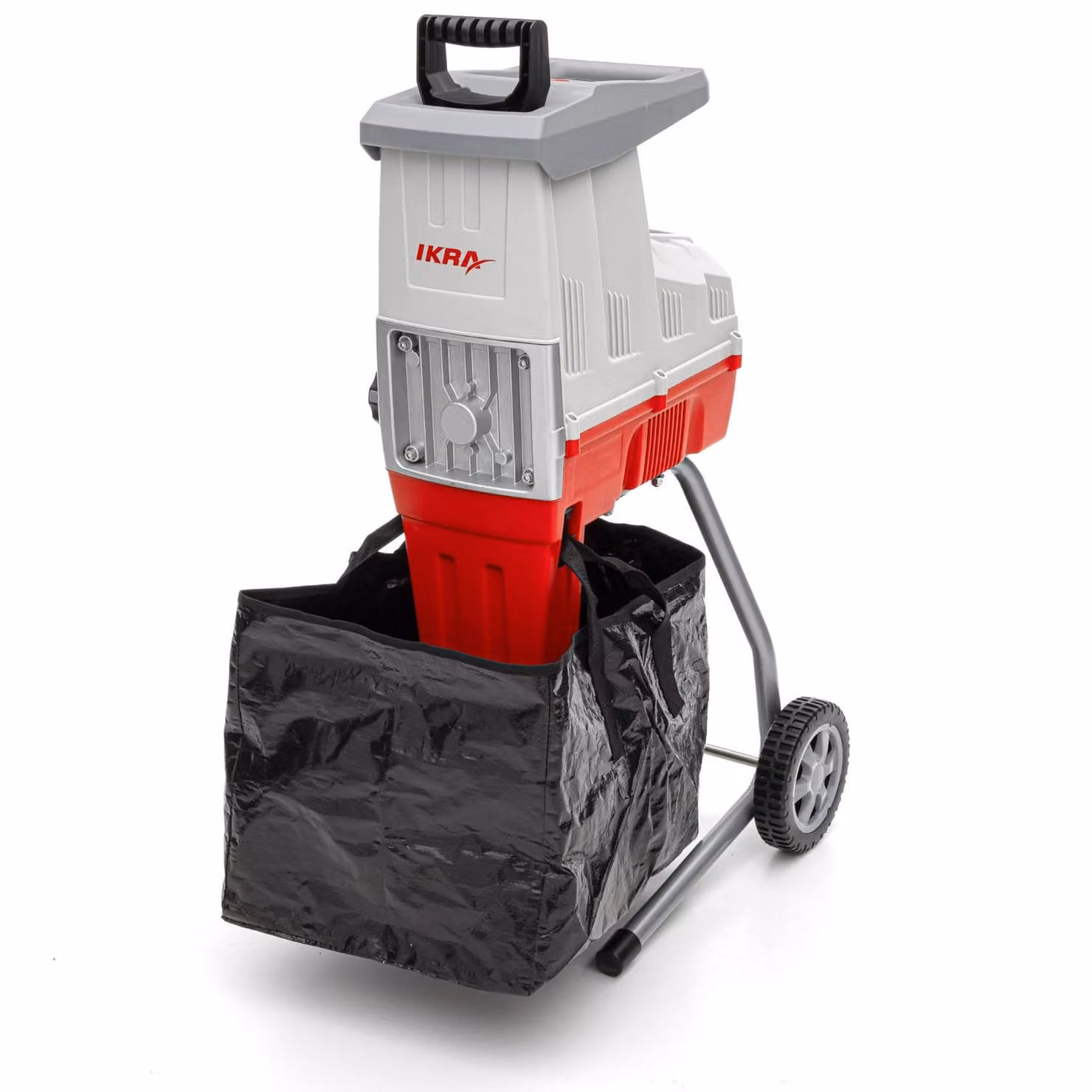 Trituratore elettrico a rulli IKRA Trituratore da giardino ILH 3000 S | 3000 W | Rami fino a 44 mm | Alimentazione automatica dei rami e ritorno | Cestello di raccolta da 45 l e spintore inclusi