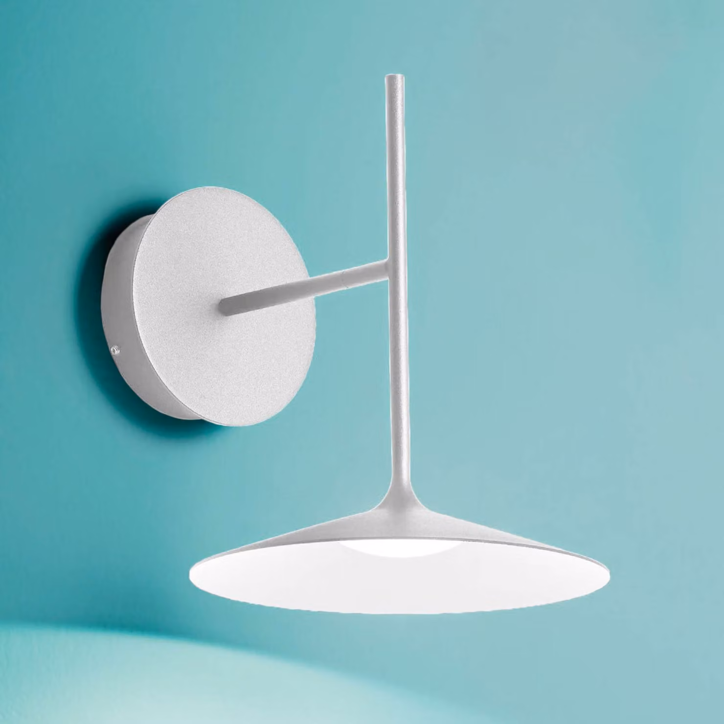 Linea Light Applique da parete a LED Poe Plus, Bianco / Opale, Soggiorno / Sala da pranzo, Metallo, Moderno, Applique a LED