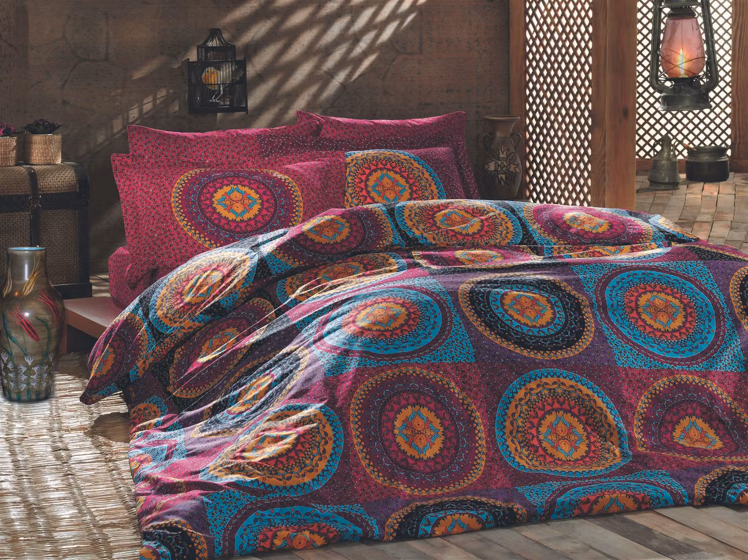 L'Essentiel Linge de Maison, Gipsy- TRF2222, Fucsia, Copripiumini, 100% cotone rinforzato