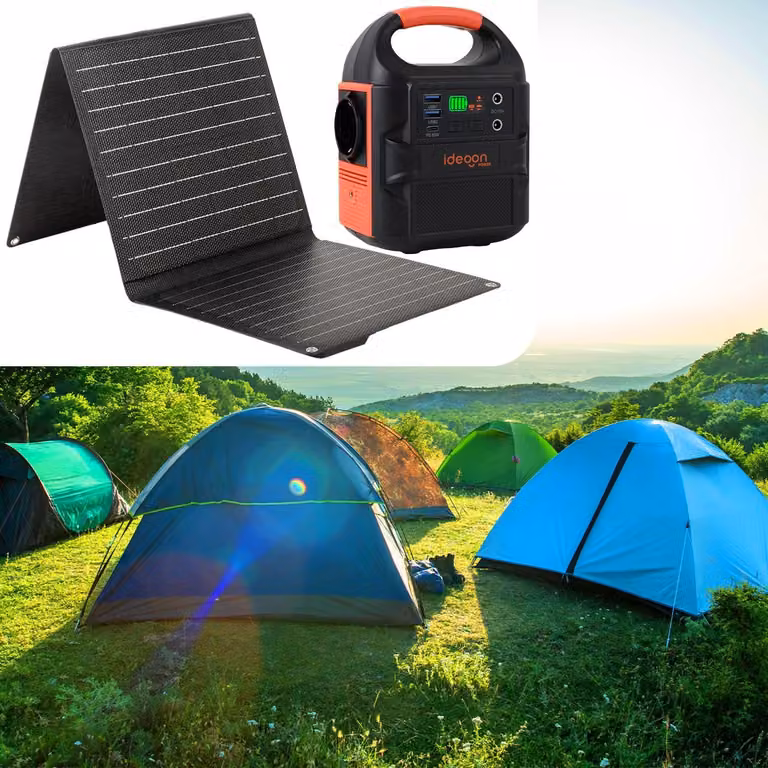 Set di stazione di ricarica portatile da 88,8 Wh con pannello solare pieghevole da 21 W, presa da 230 V, 100 W, USB-C PD 65 W, generatore solare con luce a LED per campeggio e attività all'aperto