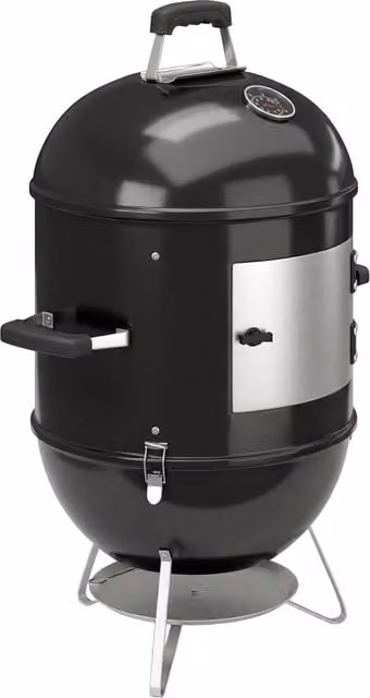 Fumoir 3 in 1 Minimal con 3 Griglie e Termometro, Nero, L: 62.5 cm, P: 47.5 cm, H: 91 cm – 1