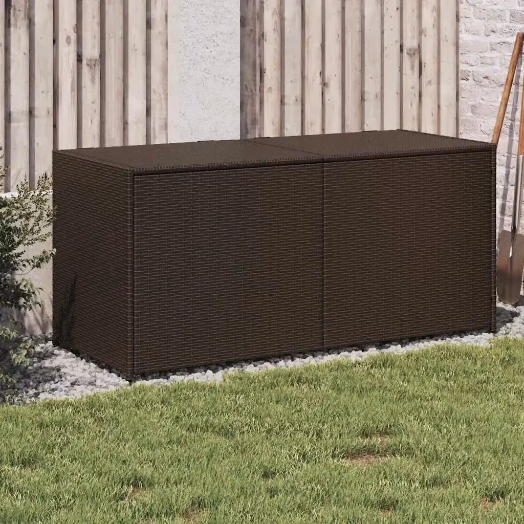 Contenitore da Giardino in Polyrattan Marrone con Struttura in Metallo CFW7793776 L: 120 cm, P: 50 cm, H: 56 cm – 2