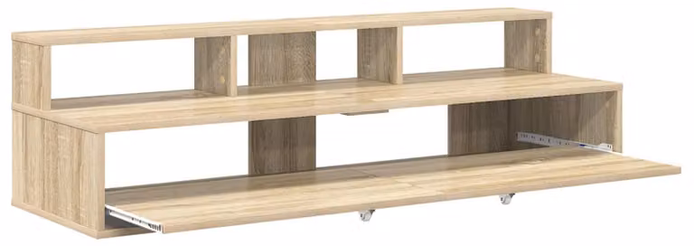 Scrivania da studio Sonoma, rovere, 130 x 42,5 x 36 cm, realizzata in legno composito