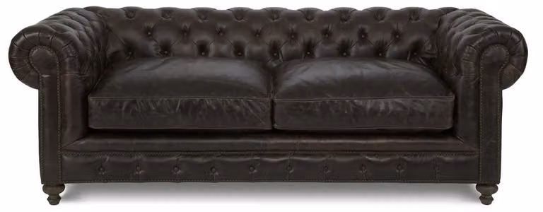 Chesterfield Sofa Couch Polster Leder Couchen Antik Stil Garnitur 3 Sitzer