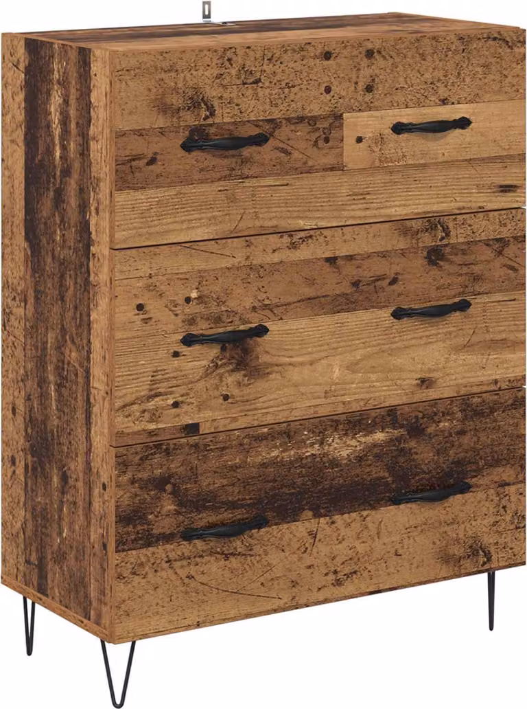 Credenza con cassetto Legno vecchio 69,5 x 34 x 90 cm